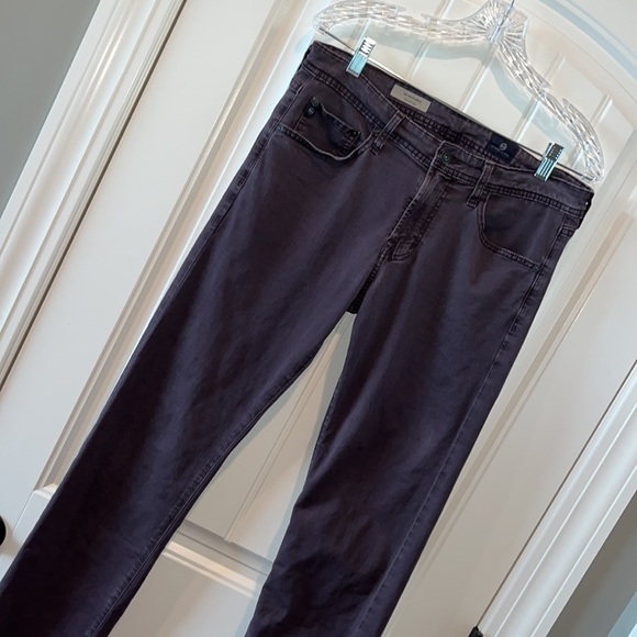 Eggplant purple Adriano Goldschmied Matchbox slim straight denim pants size 30 - Picture 14 of 15